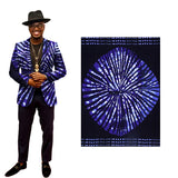 African Cotton Fabric Ankara Dresses Nigerian Fashion Batik Blue Fabrics 3/6 Yards/Lot Material 24fs1594
