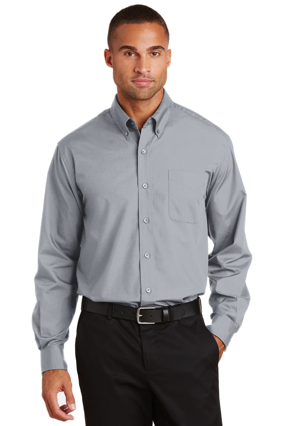 DISCONTINUED Port Authority® Long Sleeve Value Poplin Shirt