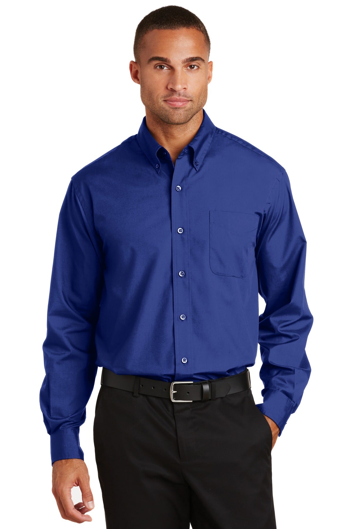 DISCONTINUED Port Authority® Long Sleeve Value Poplin Shirt