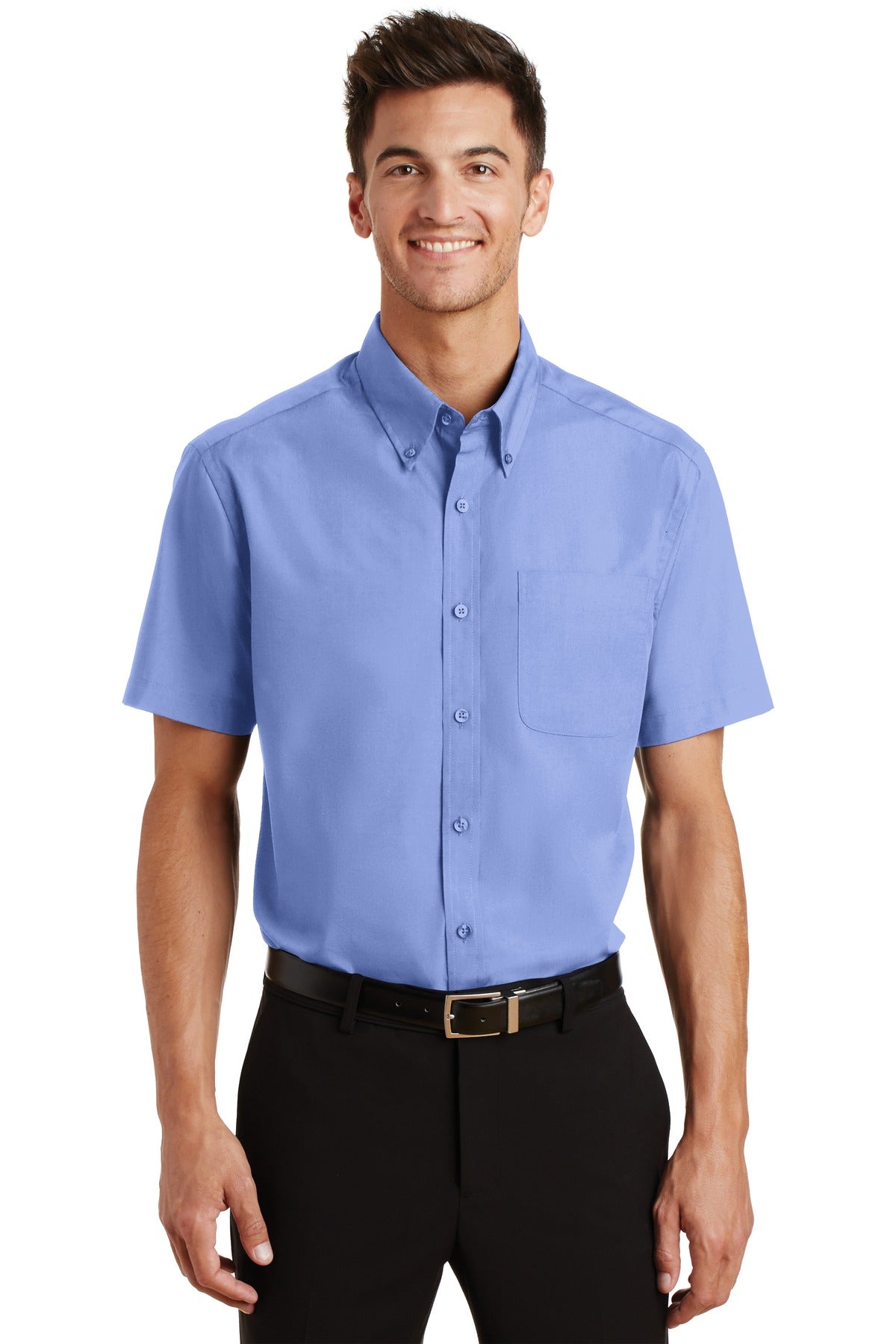 DISCONTINUED Port Authority® Short Sleeve Value Poplin Shirt