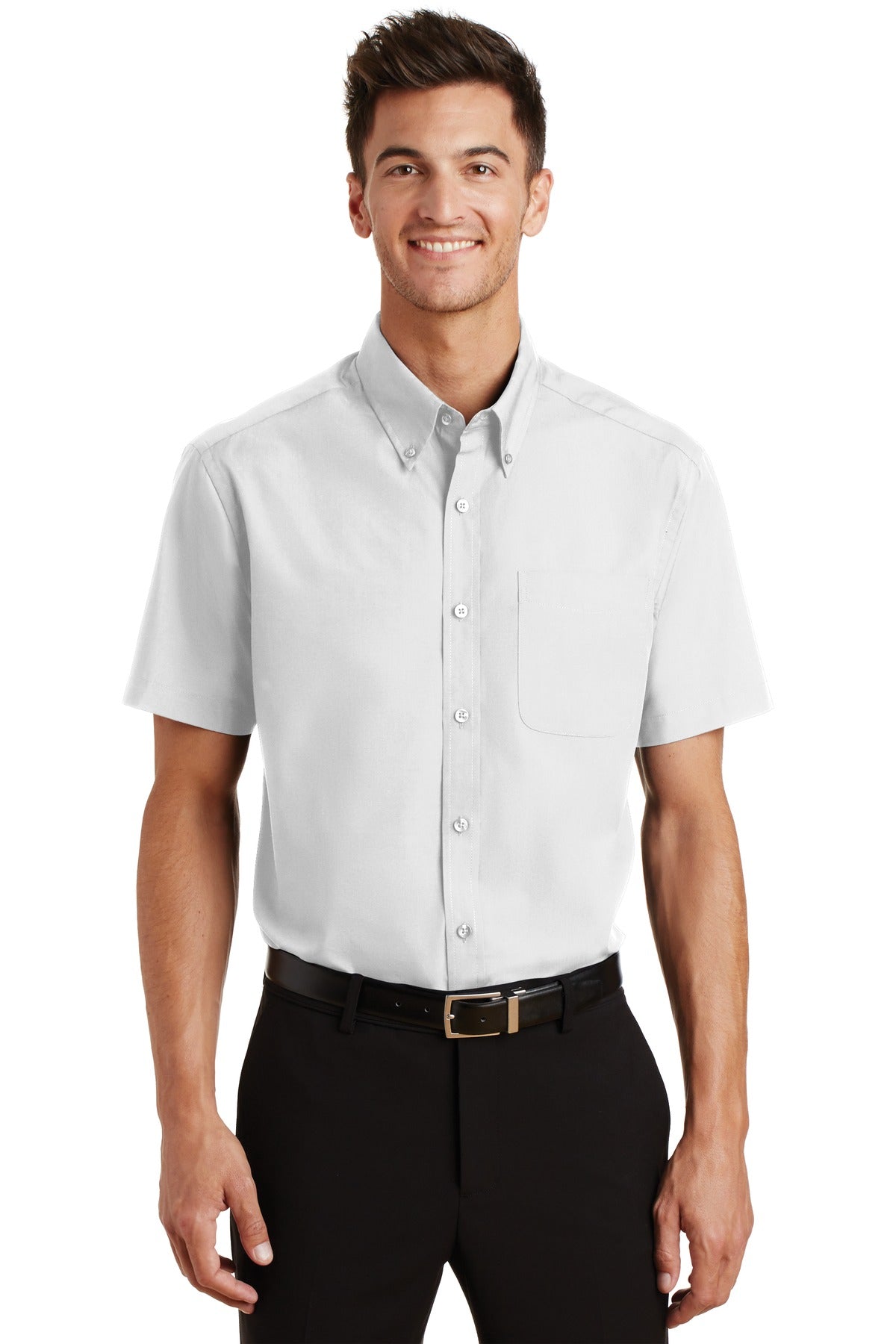 DISCONTINUED Port Authority® Short Sleeve Value Poplin Shirt