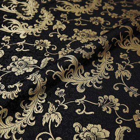 50*75cm Brocade Jacquard Fabric Pink Color Silk Feather Flower Pattern For Sewing Kimono Robe Girl's Dress DIY Needlework Satin