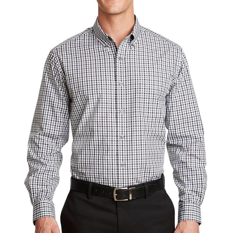 Long Sleeve Gingham Easy Care Shirt