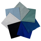7PCS 25 x 25cm/50 x 50cm Squares Cotton Craft Plain Fabric Cloths for DIY Bundle Patchwork Quilting Sewing Scrapbooking Artcraft