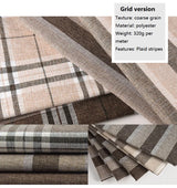 Thickening Solid Color Polyester Linen Fabric Dust-proof Coarse Fabric Canvas Sofa DIY Curtains Tablecloths Seat Cushions Fabric