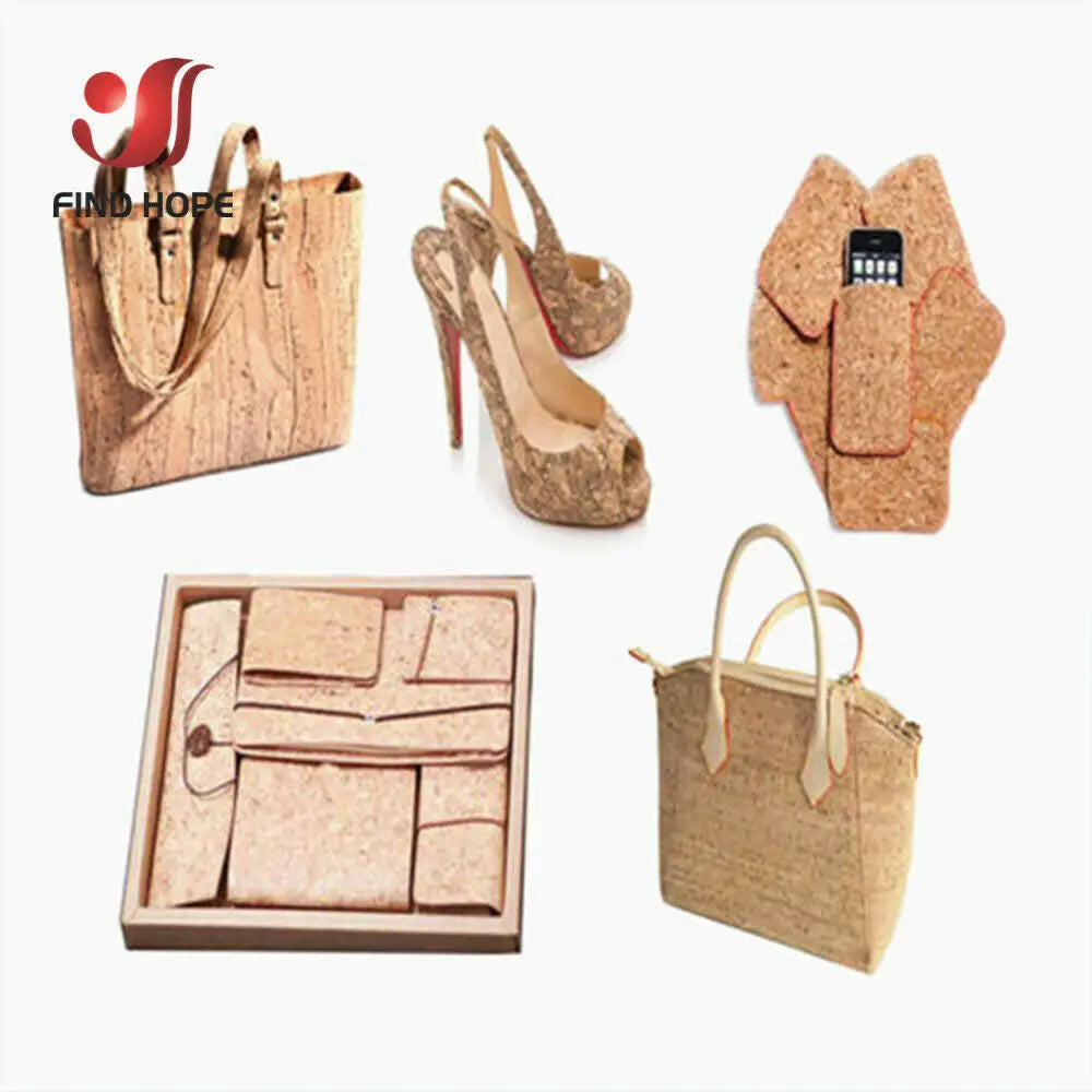 1 Roll 20*120cm Natural Cork Leather Sewing Fabric Wood Grain Material for Background Handmade Bag Bow Decor Crafts DIY