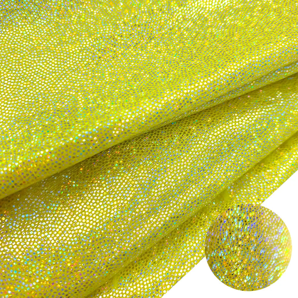 150cm*100cm Glitter Laser Polyester Fabric Iridescent Holographic Wedding Party Background Doll Clothing Decor Material DIY