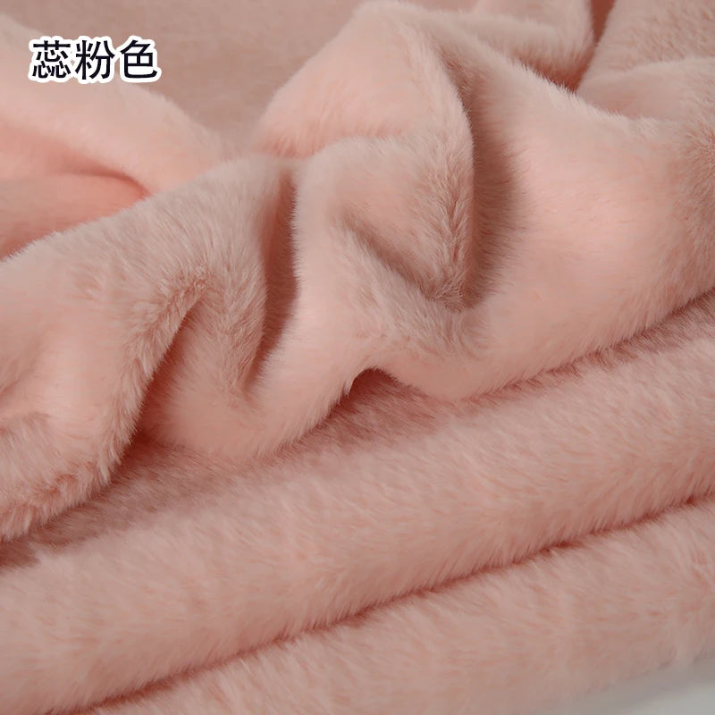 White Grey Colour Series 8mm imitation Rex rabbit Fur Fabric short plush fabric cabinet tablecloth display scarf cotton doll DIY