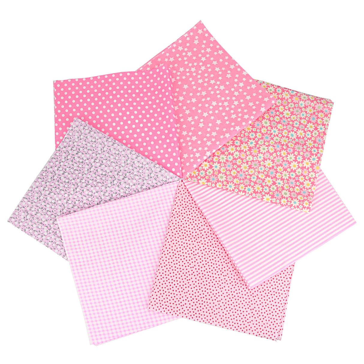 7Pcs 20" x 20" Cotton Fabric DIY Making Supplies Quilting Patchwork Fabric Fat Quarter Bundles DIY for Quilting Patchwork