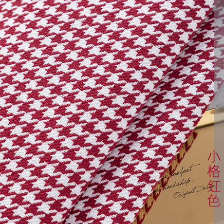 146cm Width High-grade Houndstooth Fabrics Cotton and Linen Plaid Fabrics Thickening Sofa Pillow Tablecloth DIY Sewing Fabrics