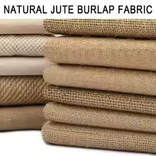 63" Wide Natural Jute Burlap Fabric High Density
