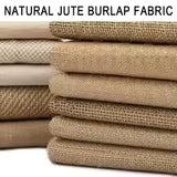 63" Wide Natural Jute Burlap Fabric High Density