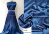 Plain Satin 58" Wide | 1Meter | 2Meters | 5Meters | Soft Charmeuse Fabric Scarf Craft DIY Material Blue
