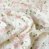 Breathable Pure Cotton Double-Layer Crepe Fabric For Bedding Home Wear Pajama Summer Dress DIY Clothing Cloth 135x50cm/500cm