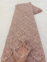 African Heavy Beads Lace Fabric 2024 High Quality Nigerian Sequins Groom Lace French Tulle Fabric For Wedding Party Dress Sewing