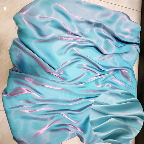 100x150cm Two-tone Mercerized Satin Fabric For Sewing Silky Skirt Dress Shirt Handmade DIY Patchwork Background Decoration Cloth