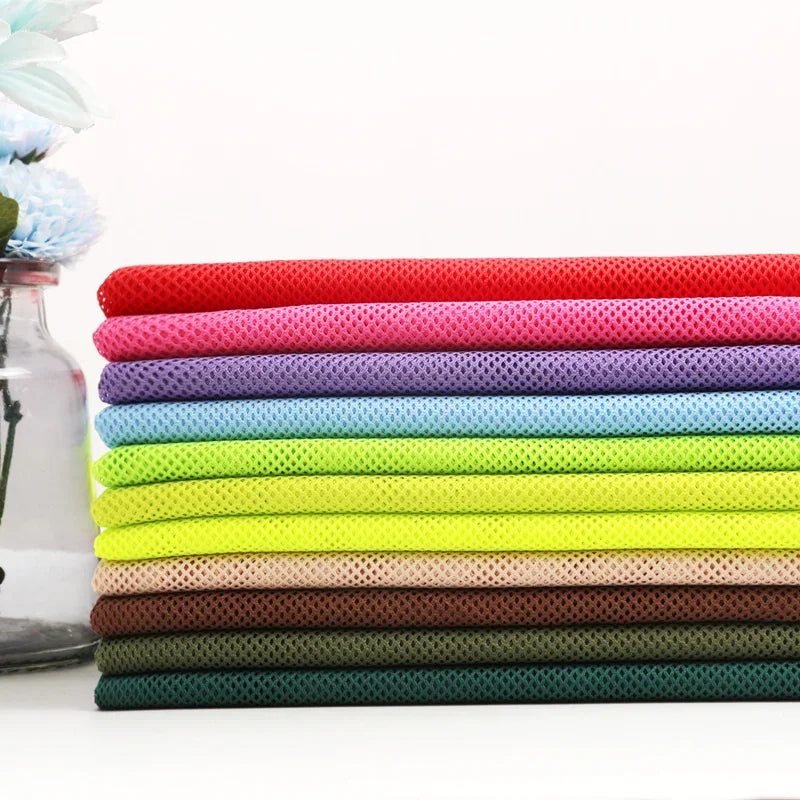 155x45cm 2x2 Low-stretch Mesh Fabric for Sewing Mosquito Net Curtain T-shirt Sportswear Knitted Lining Fabric Cloth Accessories