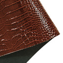 Glossy Embossed Crocodile Texture Faux Leather Roll Synthetic Leather Fabric for Wallets Keychains Making Sewing Crafts Material