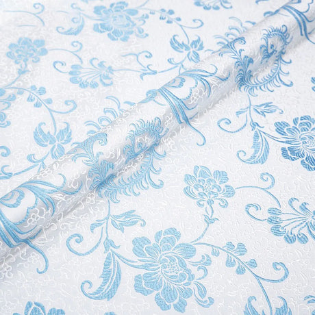 50*75cm Brocade Jacquard Fabric Pink Color Silk Feather Flower Pattern For Sewing Kimono Robe Girl's Dress DIY Needlework Satin