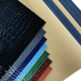 Glossy Embossed Crocodile Texture Faux Leather Roll Synthetic Leather Fabric for Wallets Keychains Making Sewing Crafts Material
