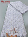 White African Guipure Cord Lace Fabric with Sequins 2025 High Quality Nigerian Guipure Cord Lace for Sewing Wedding Dress F4025