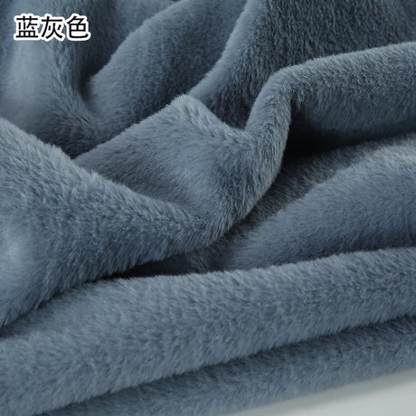 White Grey Colour Series 8mm imitation Rex rabbit Fur Fabric short plush fabric cabinet tablecloth display scarf cotton doll DIY