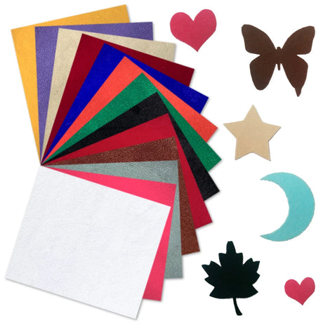 20x15cm 13pcs Bundle Self-Adhesive Velvet Flock Liner Jewelry Contact Paper Craft Fabric Sticker MultiColor DIY Box Book Decor