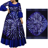 African Cotton Fabric Ankara Dresses Nigerian Fashion Batik Blue Fabrics 3/6 Yards/Lot Material 24fs1594