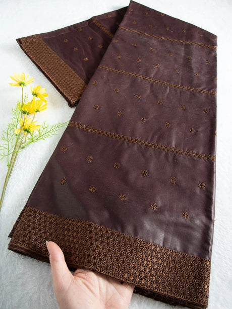 Nigerian Cotton Swiss Lace In Switzerland African Lace Fabric Embroidery Stones For Diy Sew Men's fabric High Quality 5Yard 4662