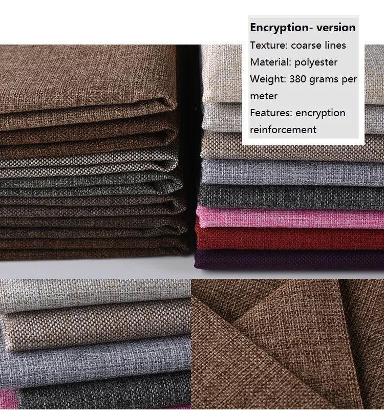 Cotton and Linen Sofa Fabric Solid Color Thickened Coating Dustproof Coarse Cloth Burlap Canvas Pillow Curtain DIY sewing Fabric