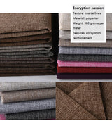 Cotton and Linen Sofa Fabric Solid Color Thickened Coating Dustproof Coarse Cloth Burlap Canvas Pillow Curtain DIY sewing Fabric