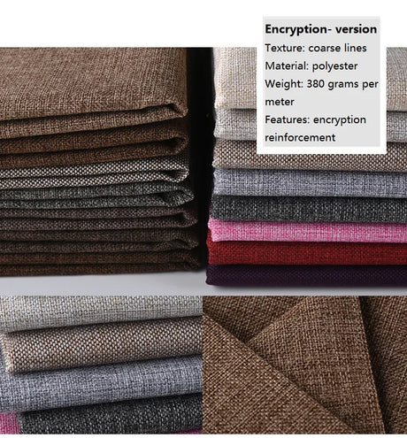 Cotton and Linen Sofa Fabric Solid Color Thickened Coating Dustproof Coarse Cloth Burlap Canvas Pillow Curtain DIY sewing Fabric