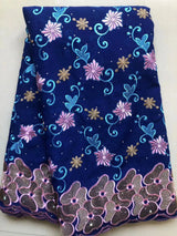 Wholesale Cotton African Lace Fabric 2023 High Quality Swiss Voile Lace Fabric Nigerian Dry Lace Fabrics With Stones Wedding Sew