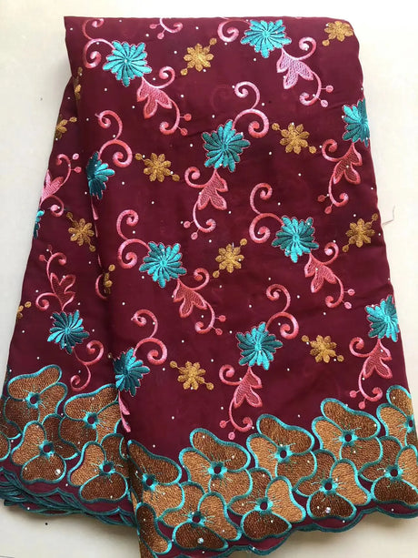 Wholesale Cotton African Lace Fabric 2023 High Quality Swiss Voile Lace Fabric Nigerian Dry Lace Fabrics With Stones Wedding Sew