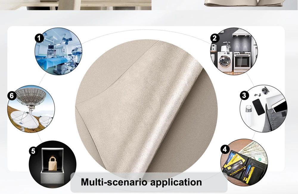 Faraday 5G Shield Fabric EMF EMI RF RFID Shielding Anti Radiation Electromagnetic RFID Blocking Material Blocks SignalsЗащитная