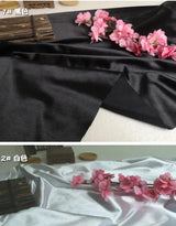 Bright Shiny Stretch Satin Fabric, Spandex Lycra Cloth for Dance Dress, Sports and Yoga Material,Black,White,Blue,By the Meter,