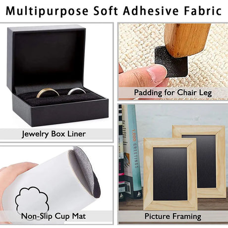 20x15cm 13pcs Bundle Self-Adhesive Velvet Flock Liner Jewelry Contact Paper Craft Fabric Sticker MultiColor DIY Box Book Decor