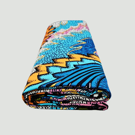 2025 new pattern cotton wax printed fabric, shining satin royal with golden Dutch wax, DIY making clothing, bags and decorations