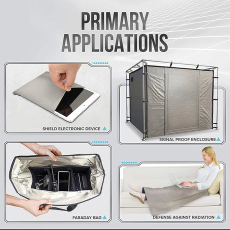 Faraday Fabric Radiation Protection WiFi Blockers for Home Anti-Radiation Blanket Fabric Emf/Rf/RFID Protection Blocking Cloth