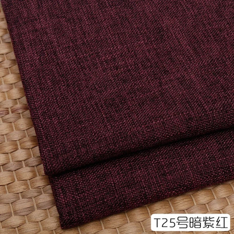100cm*148cm Solid Color Thick Coarse Linen Sofa Fabric Cotton and Linen Curtain Tablecloth DIY Polyester Linen Fabric 400-500g/m