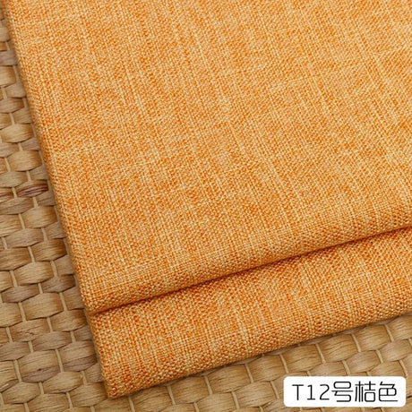 100cm*148cm Solid Color Thick Coarse Linen Sofa Fabric Cotton and Linen Curtain Tablecloth DIY Polyester Linen Fabric 400-500g/m