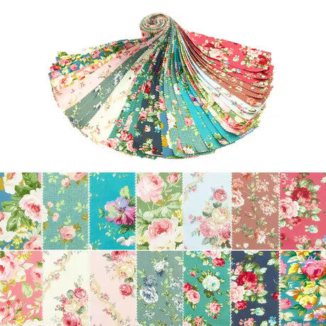 42 Jelly Roll Fabric 6.35 cm x 50 cm | Tampon Set - Jelly Roll for Quilting Various Fabrics - Pre-cut Cloth Quilt - Vintage Flow