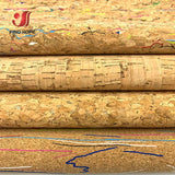 1 Roll 20*120cm Natural Cork Leather Sewing Fabric Wood Grain Material for Background Handmade Bag Bow Decor Crafts DIY