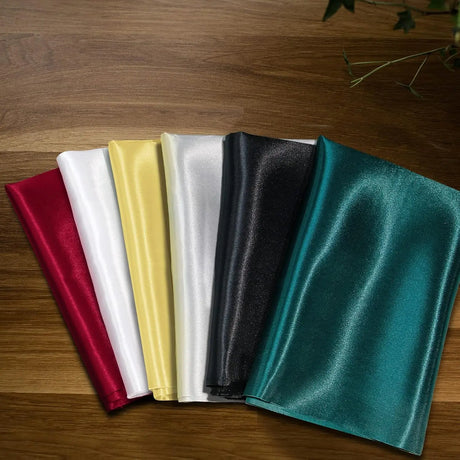 1m-7m Charmeuse Satin Fabric Silky & Shiny Cloth Fabric Shiny Upholstery Lining Drapery DIY Crafts Soft for Wedding Decorations