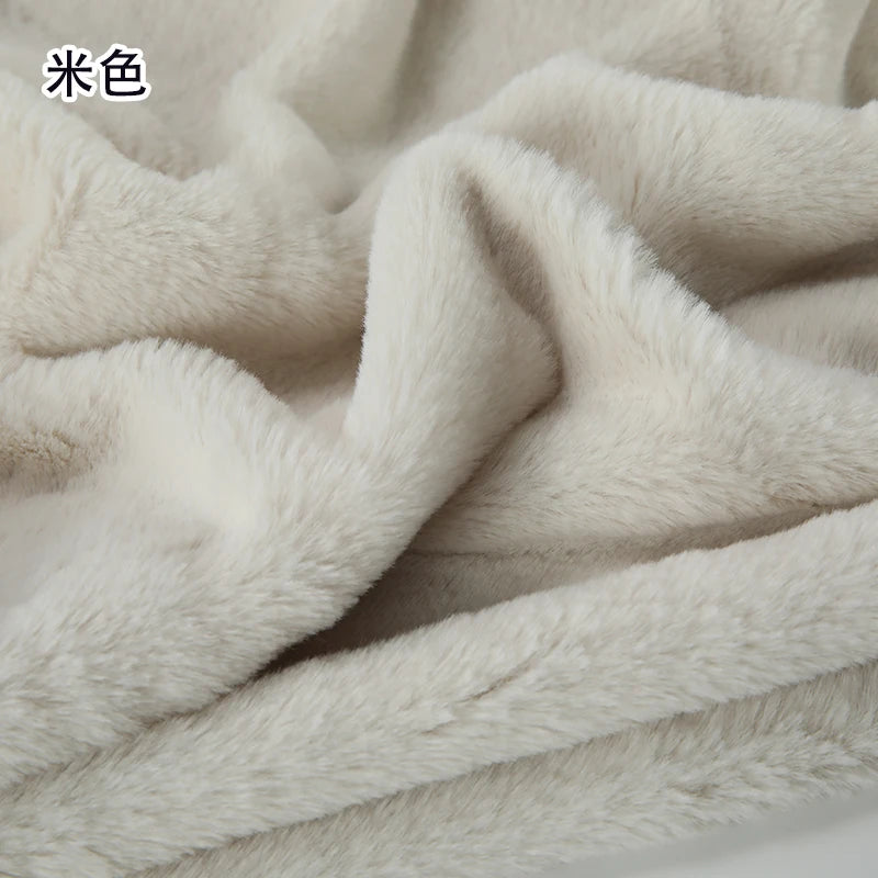 White Grey Colour Series 8mm imitation Rex rabbit Fur Fabric short plush fabric cabinet tablecloth display scarf cotton doll DIY