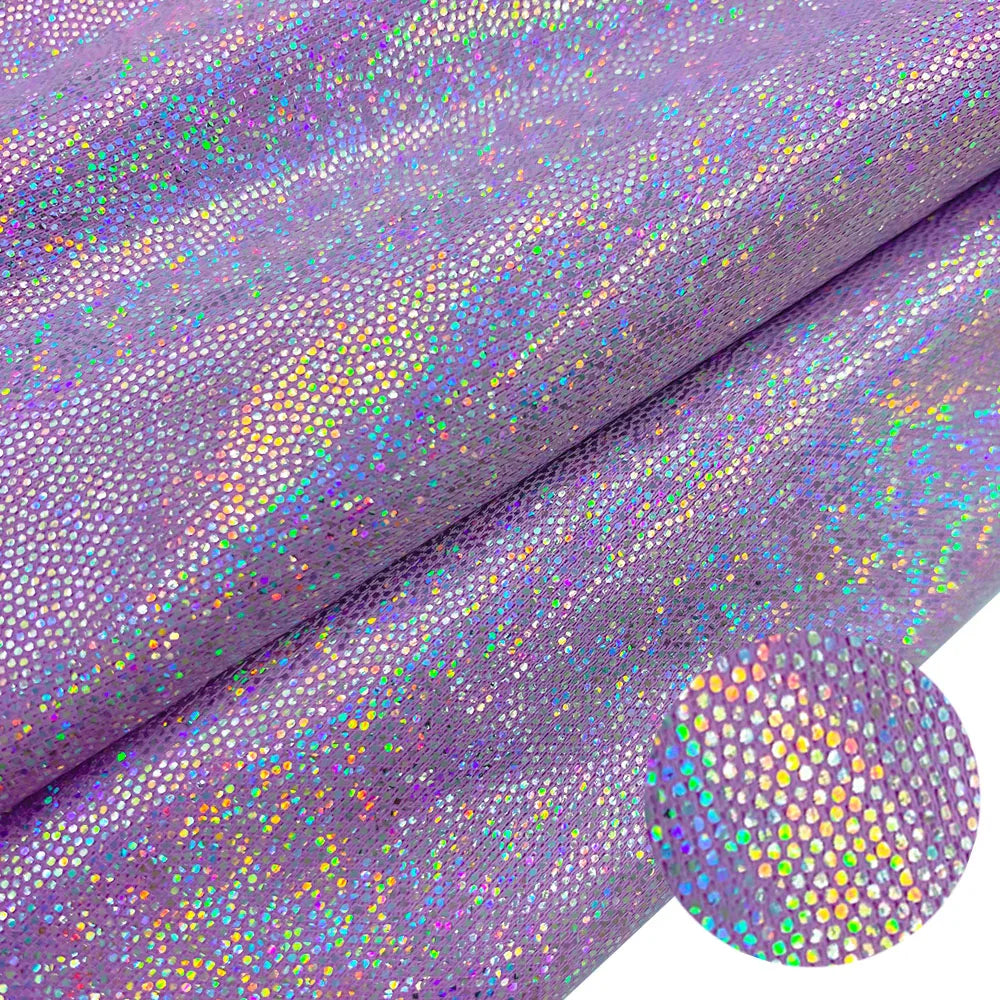 150cm*100cm Glitter Laser Polyester Fabric Iridescent Holographic Wedding Party Background Doll Clothing Decor Material DIY
