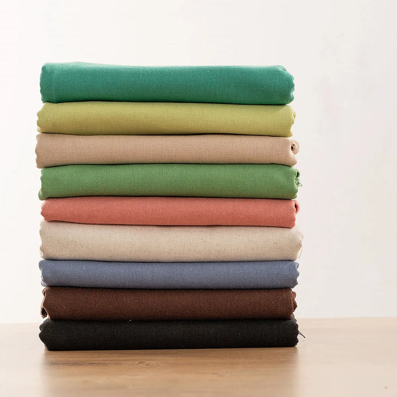 50x140cm Soft Ramie Cotton Fabric Lightweight Linen For DIY Apparel Handmade Bag Pillow Quilting Travel Luggage Decor Materials