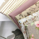 (25cm*20cm)7pcs Pink Floral Cotton Fabric Bundle; PreCut Fabric; Sewing Supplies For Patchwork Sewing And DIY Clothing Crafts
