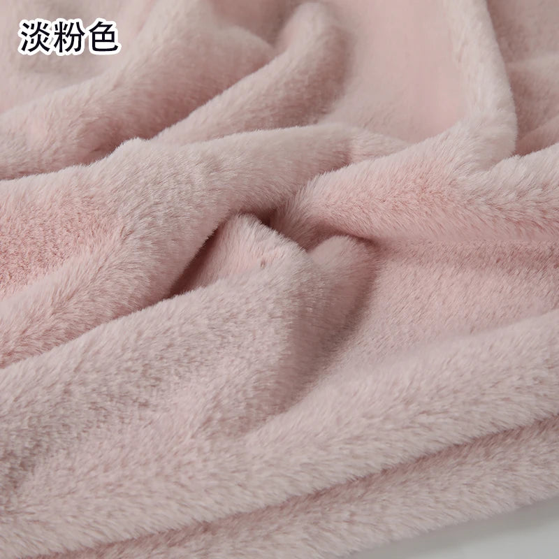 White Grey Colour Series 8mm imitation Rex rabbit Fur Fabric short plush fabric cabinet tablecloth display scarf cotton doll DIY
