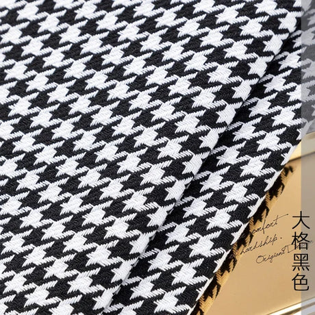 146cm Width High-grade Houndstooth Fabrics Cotton and Linen Plaid Fabrics Thickening Sofa Pillow Tablecloth DIY Sewing Fabrics